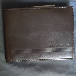 *NEW* Perry Ellis Brown leather wallet